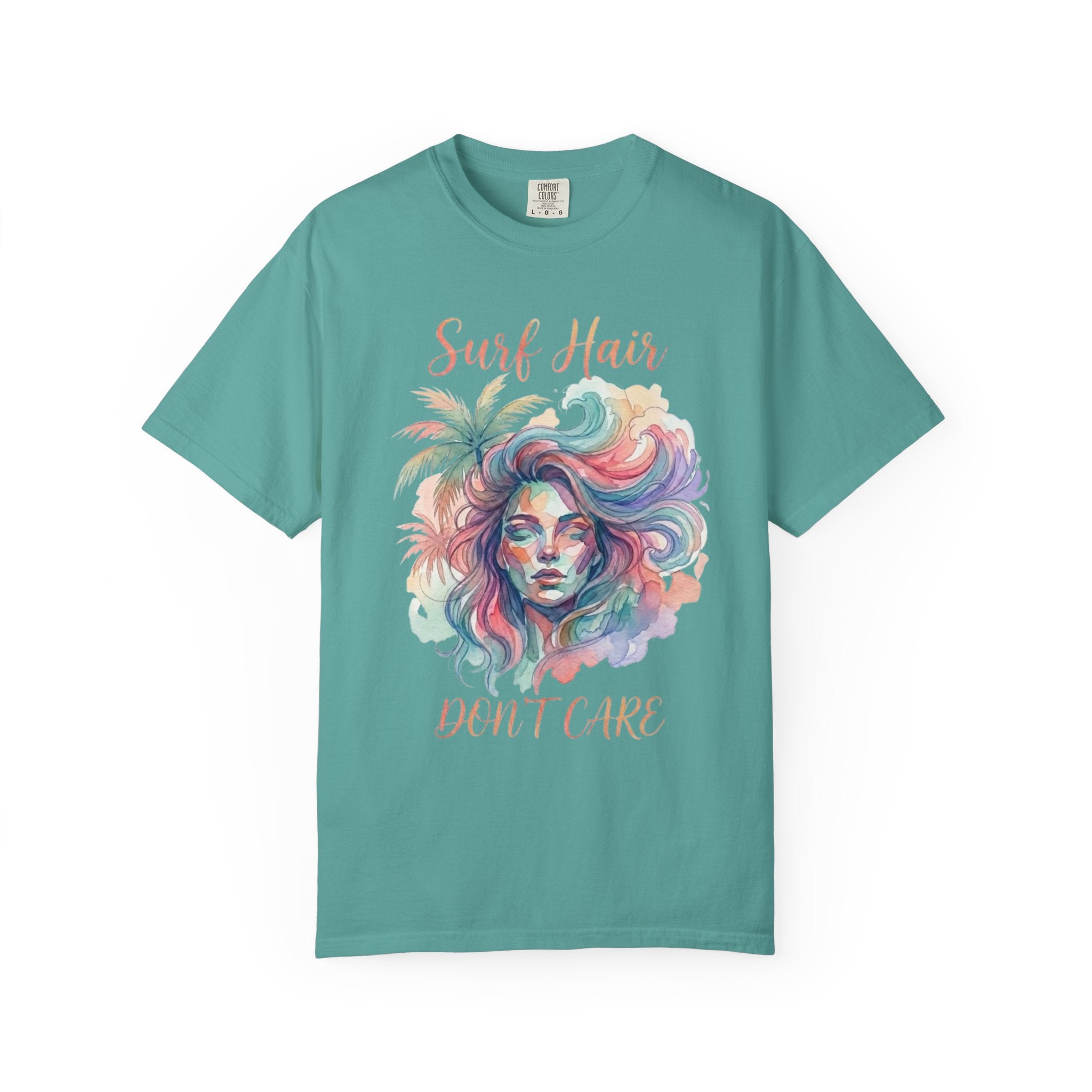 Surf Hair Don’t Care Watercolor T-Shirt