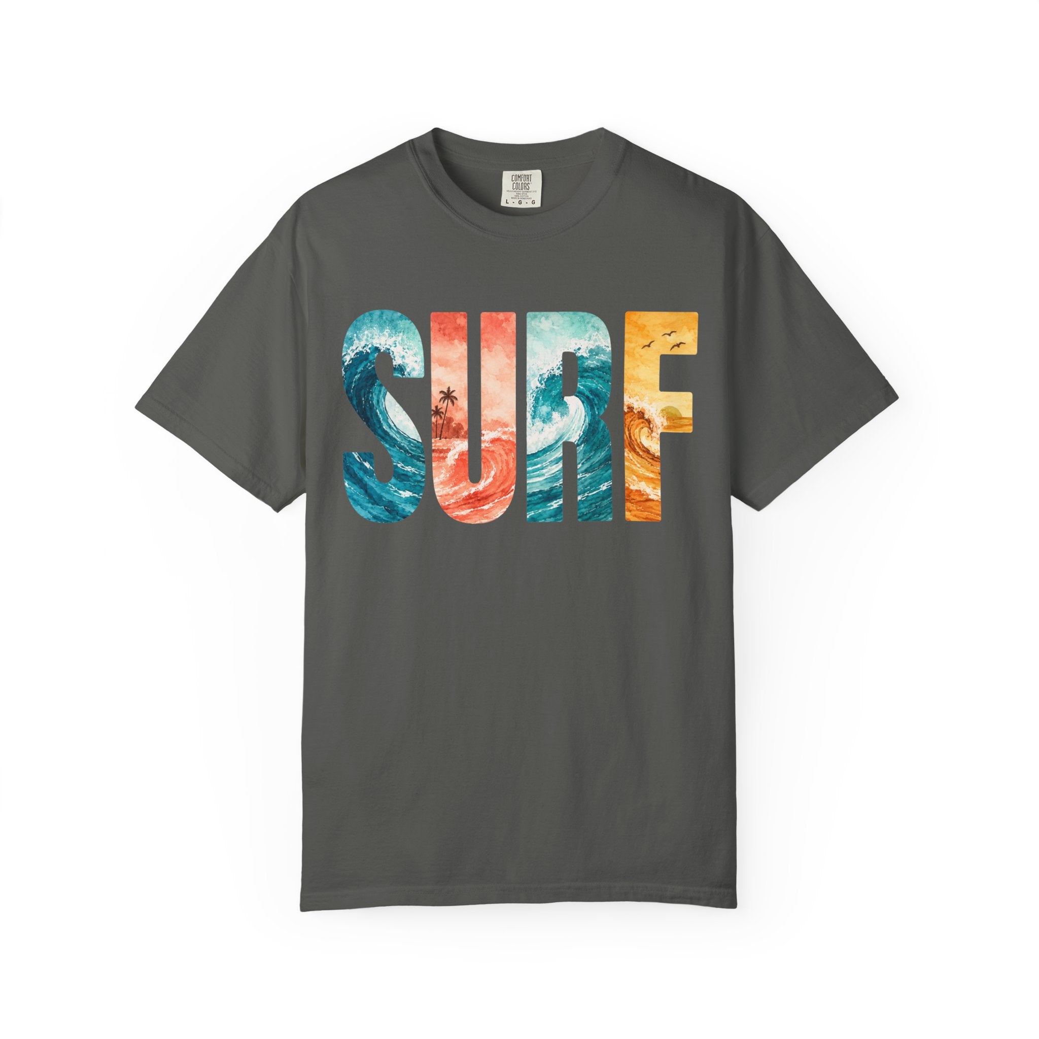 Surf Ocean Wave Text T-Shirt