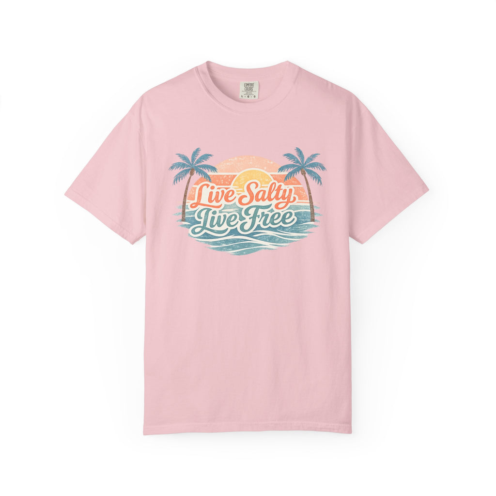 Live Salty Live Free Sunset T-Shirt