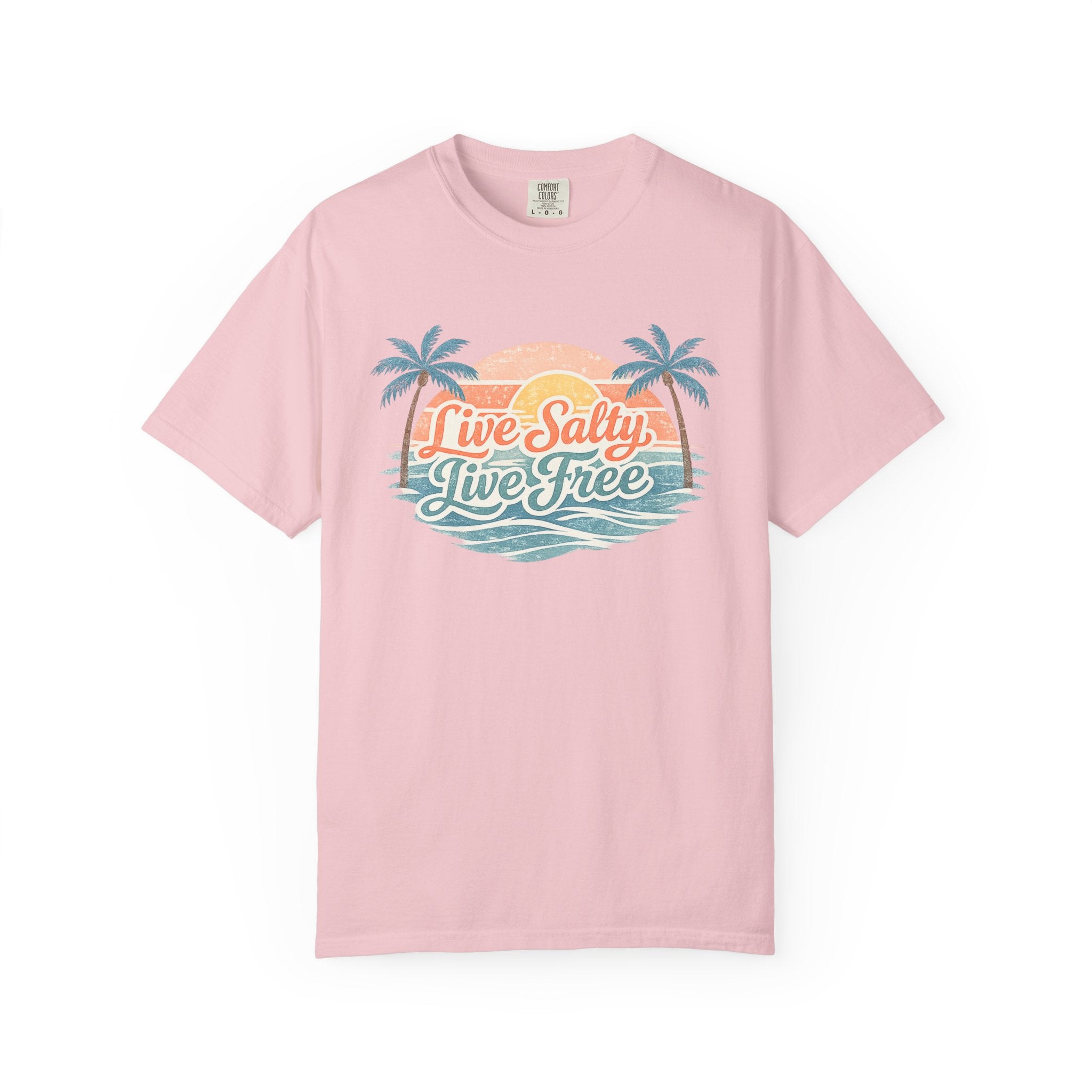 Live Salty Live Free Sunset T-Shirt