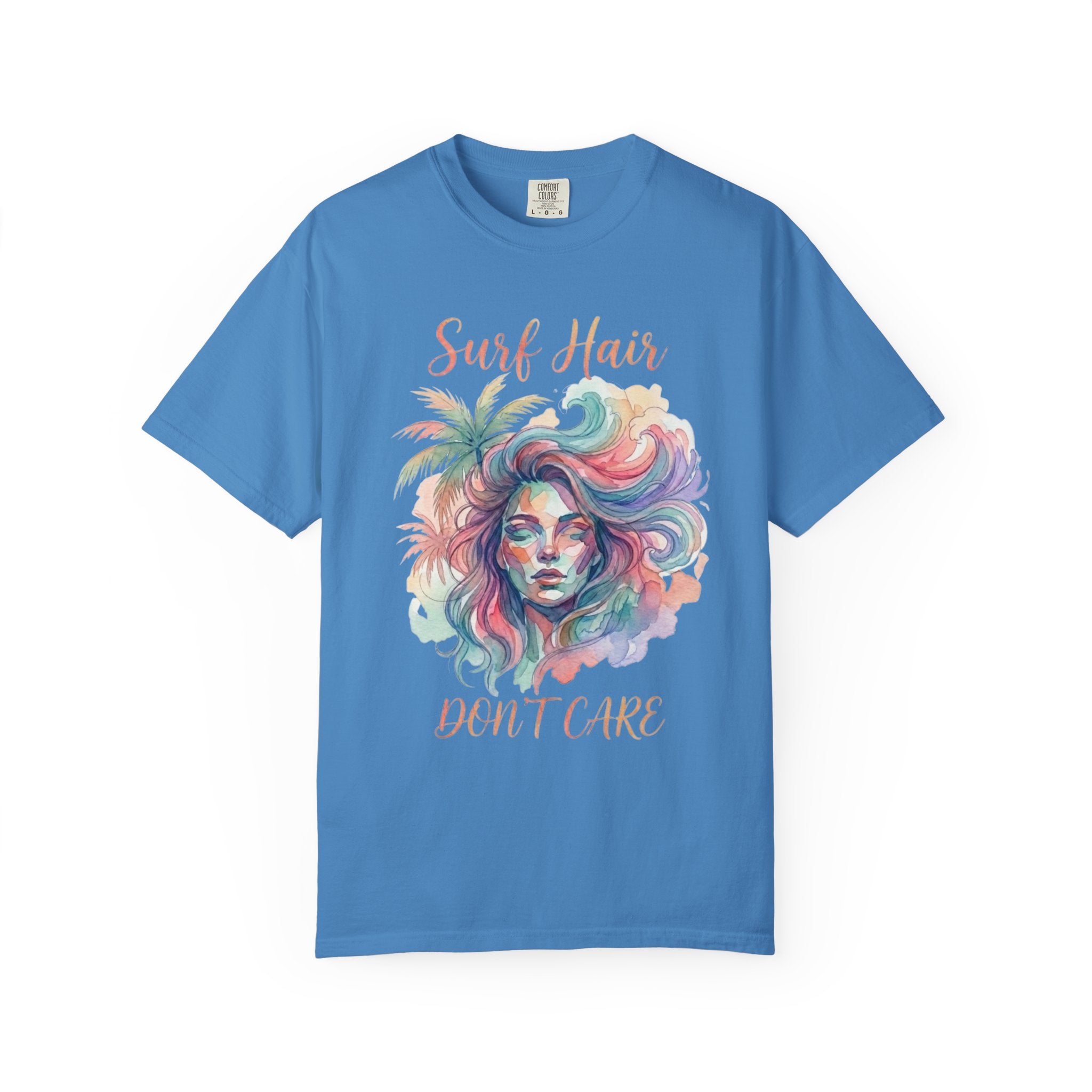 Surf Hair Don’t Care Watercolor T-Shirt