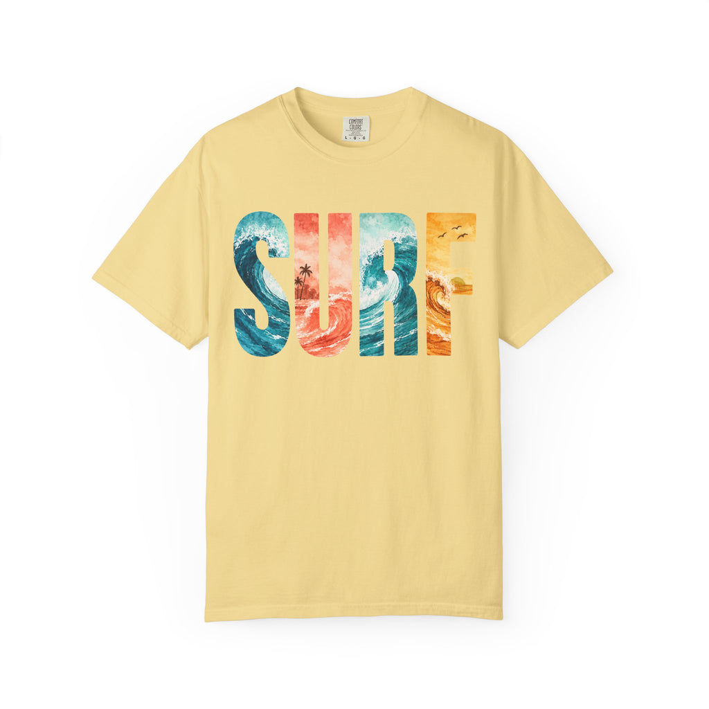 Surf Ocean Wave Text T-Shirt