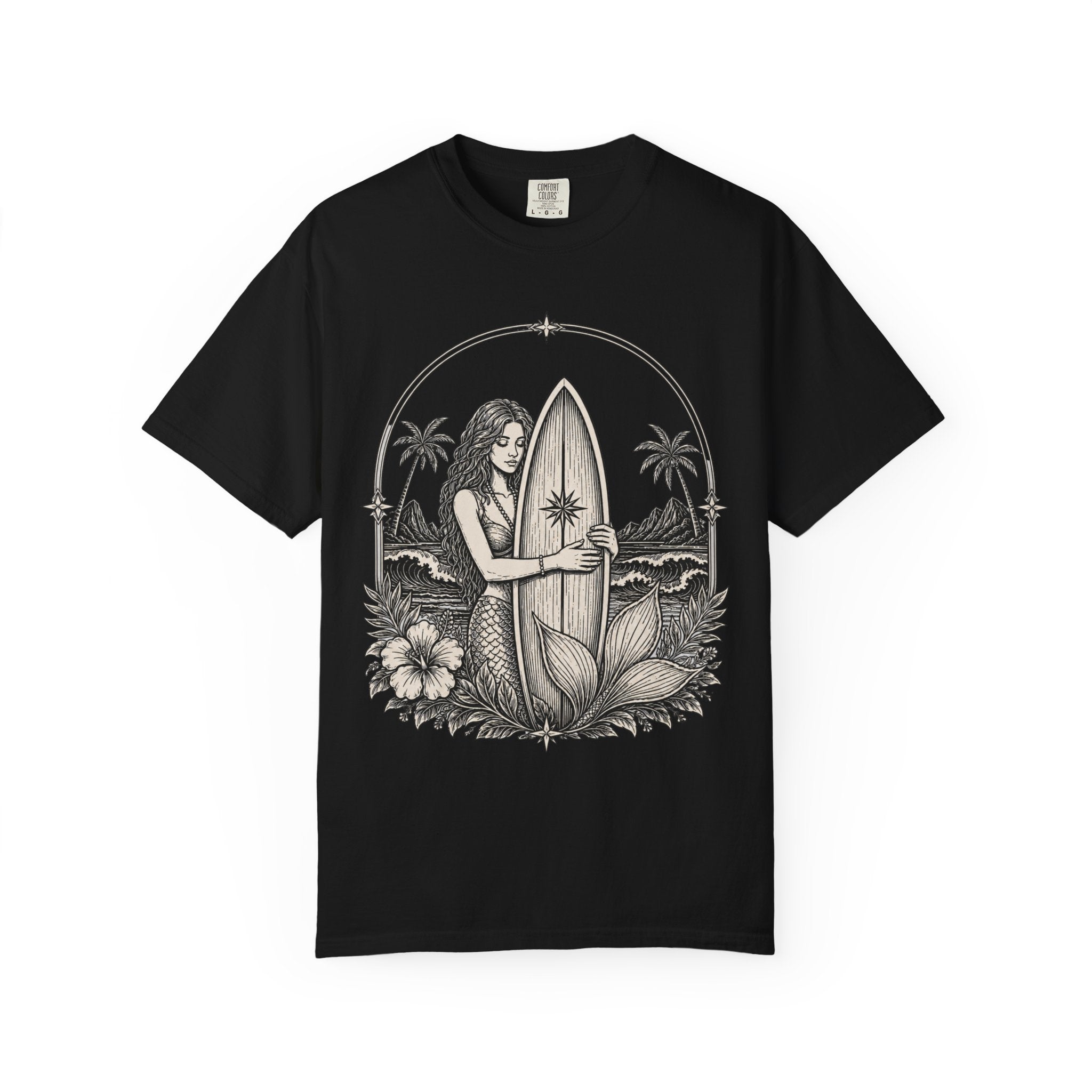 Mermaid Loves Her Surfboard T-Shirt