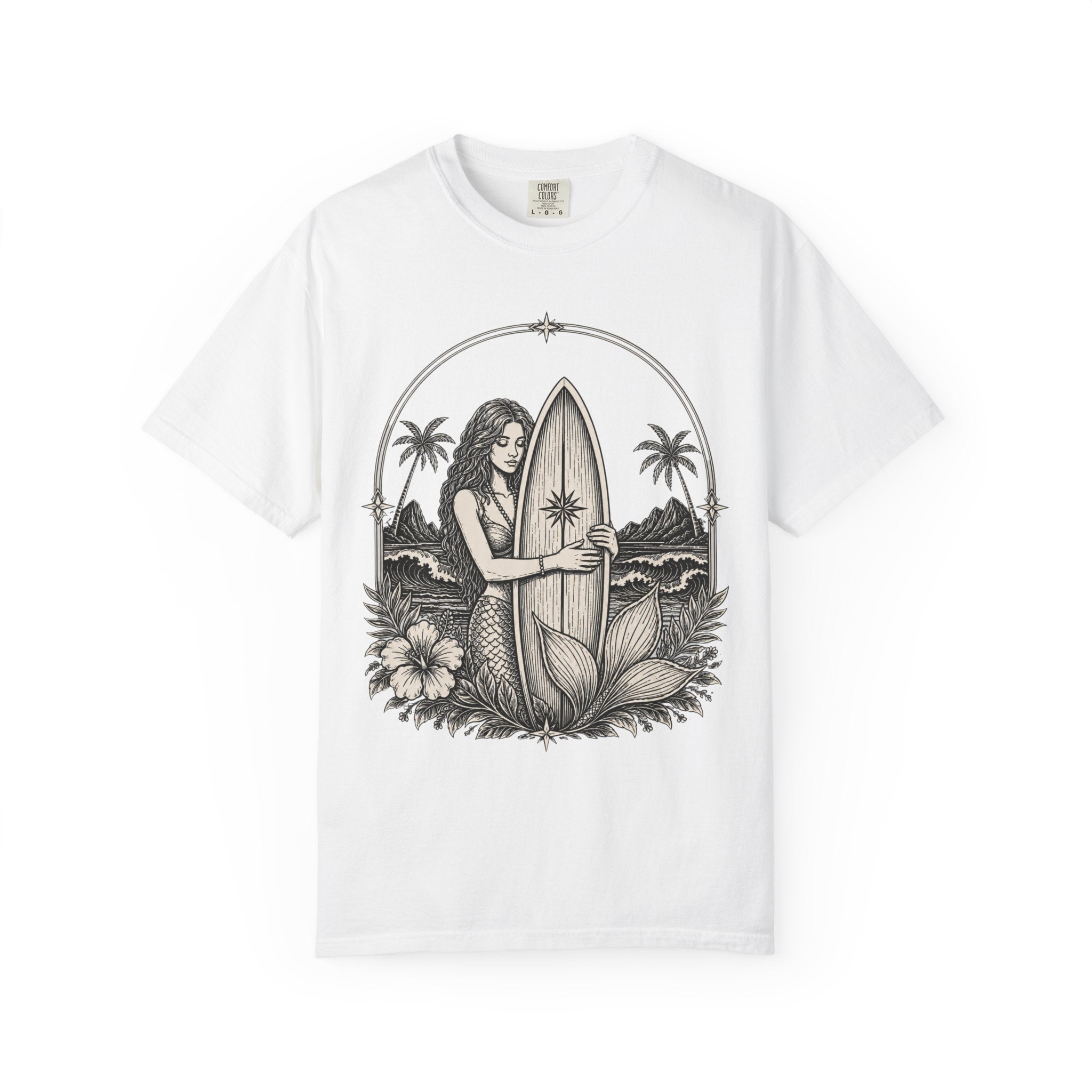 Mermaid Loves Her Surfboard T-Shirt