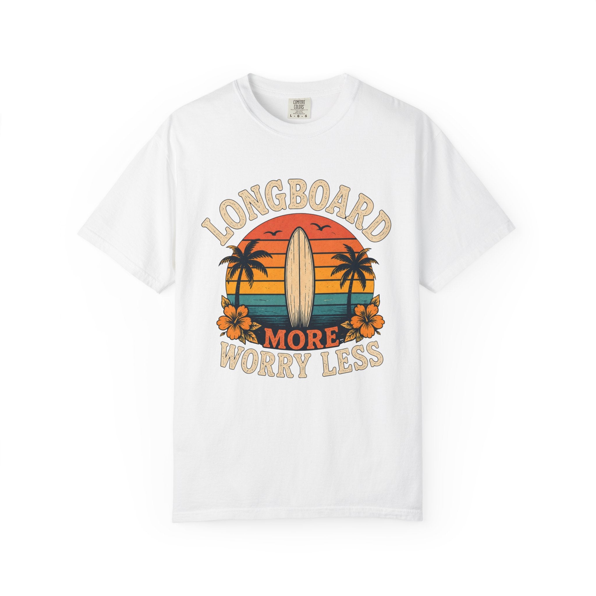 Longboard More Worry Less Retro T-Shirt