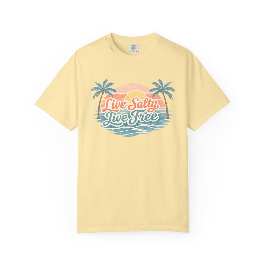Live Salty Live Free Sunset T-Shirt