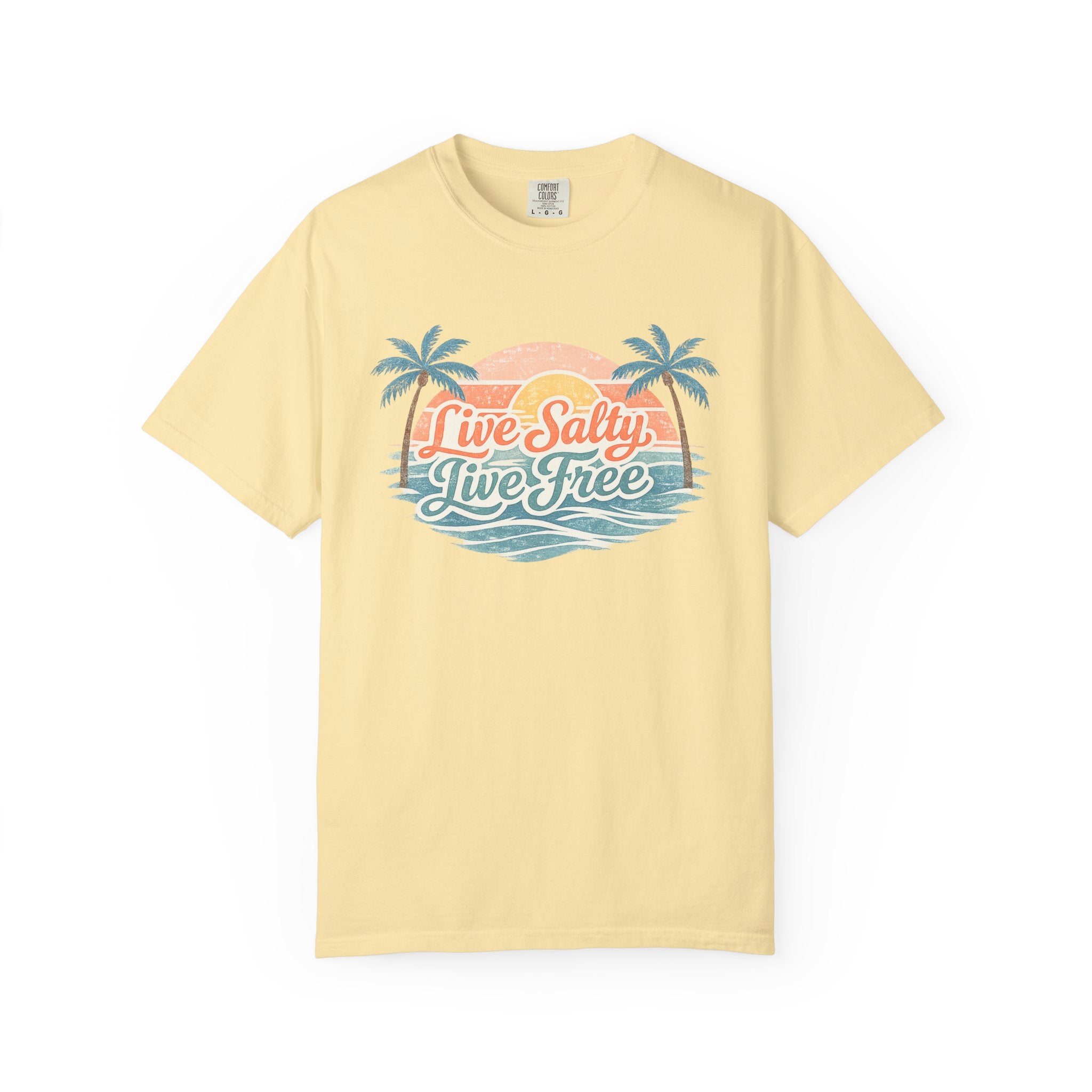 Live Salty Live Free Sunset T-Shirt