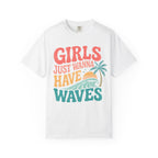 Girls Just Wanna Have Waves Groovy T-Shirt