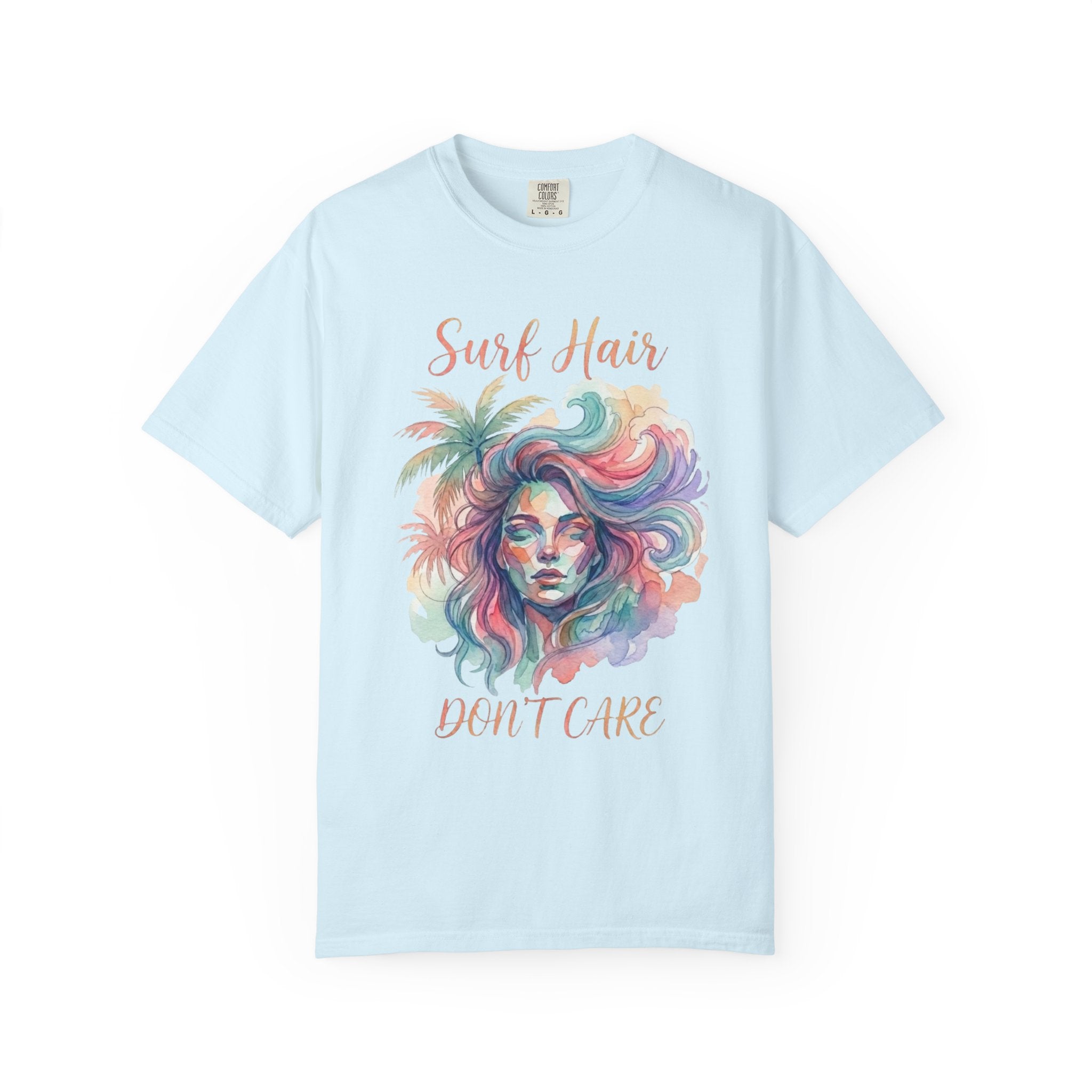 Surf Hair Don’t Care Watercolor T-Shirt