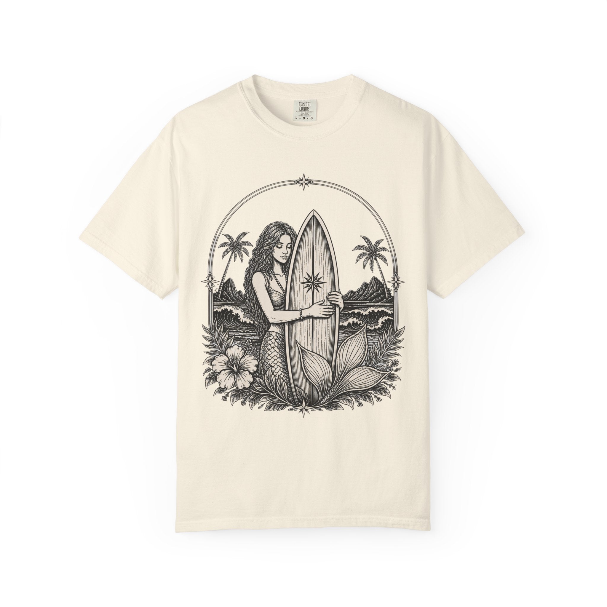 Mermaid Loves Her Surfboard T-Shirt