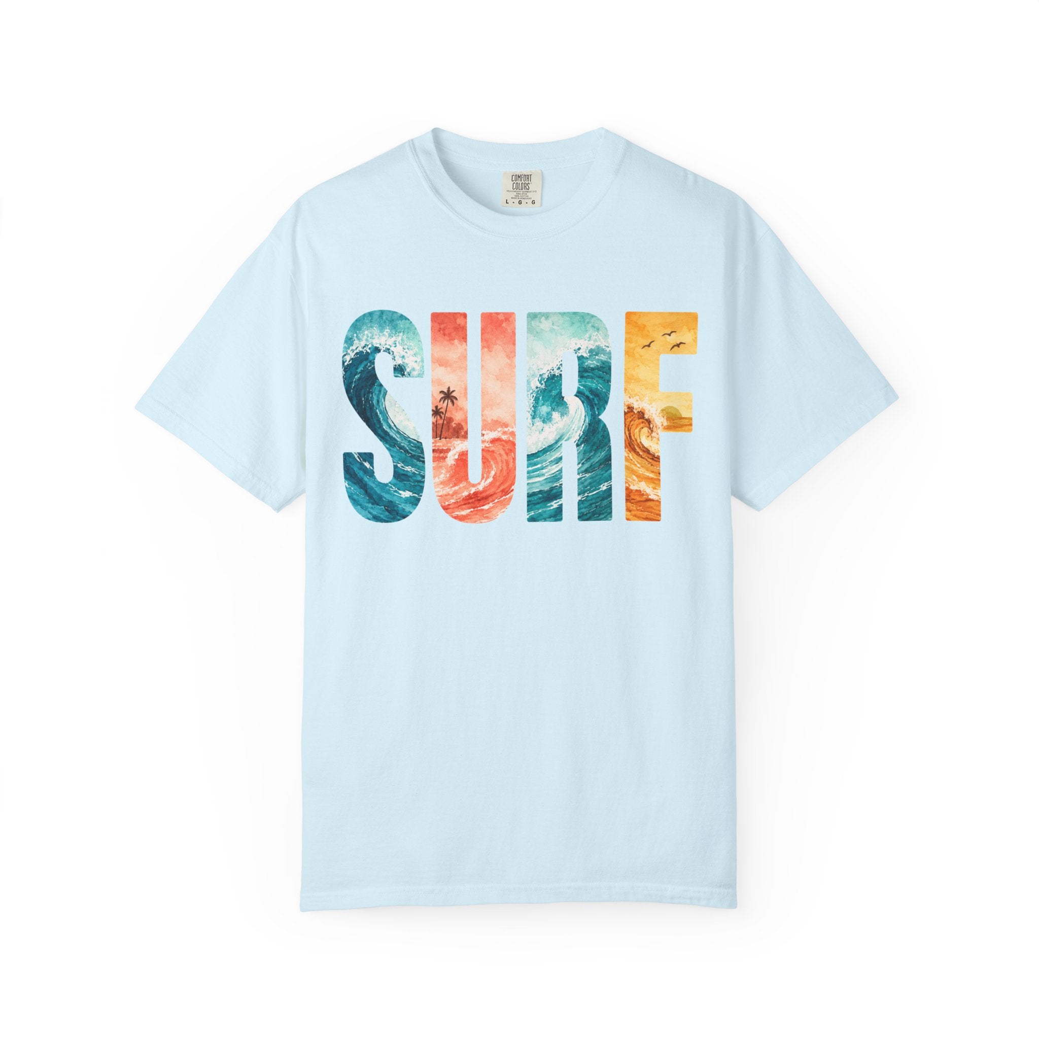 Surf Ocean Wave Text T-Shirt