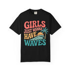 Girls Just Wanna Have Waves Groovy T-Shirt