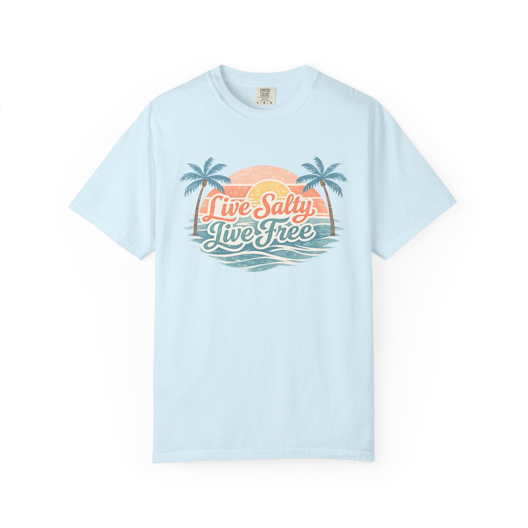 Live Salty Live Free Sunset T-Shirt