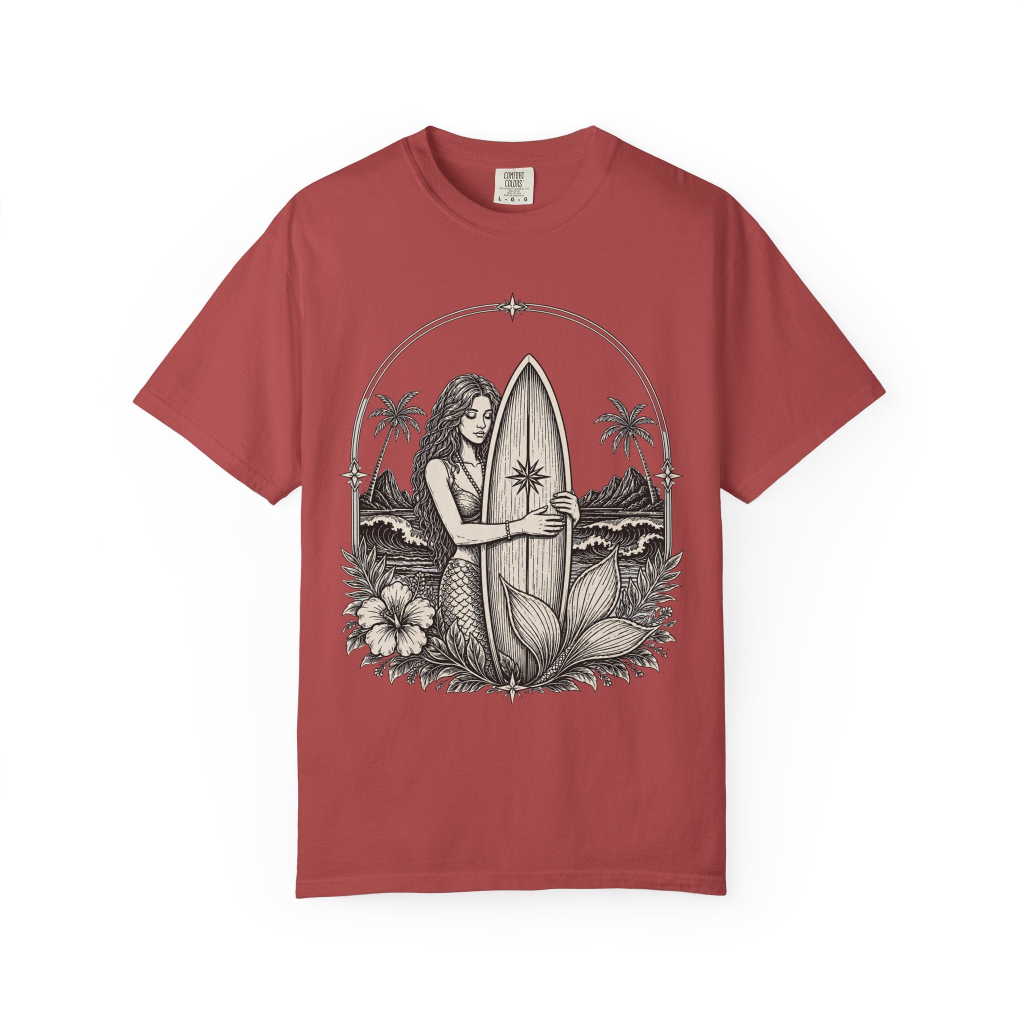 Mermaid Loves Her Surfboard T-Shirt