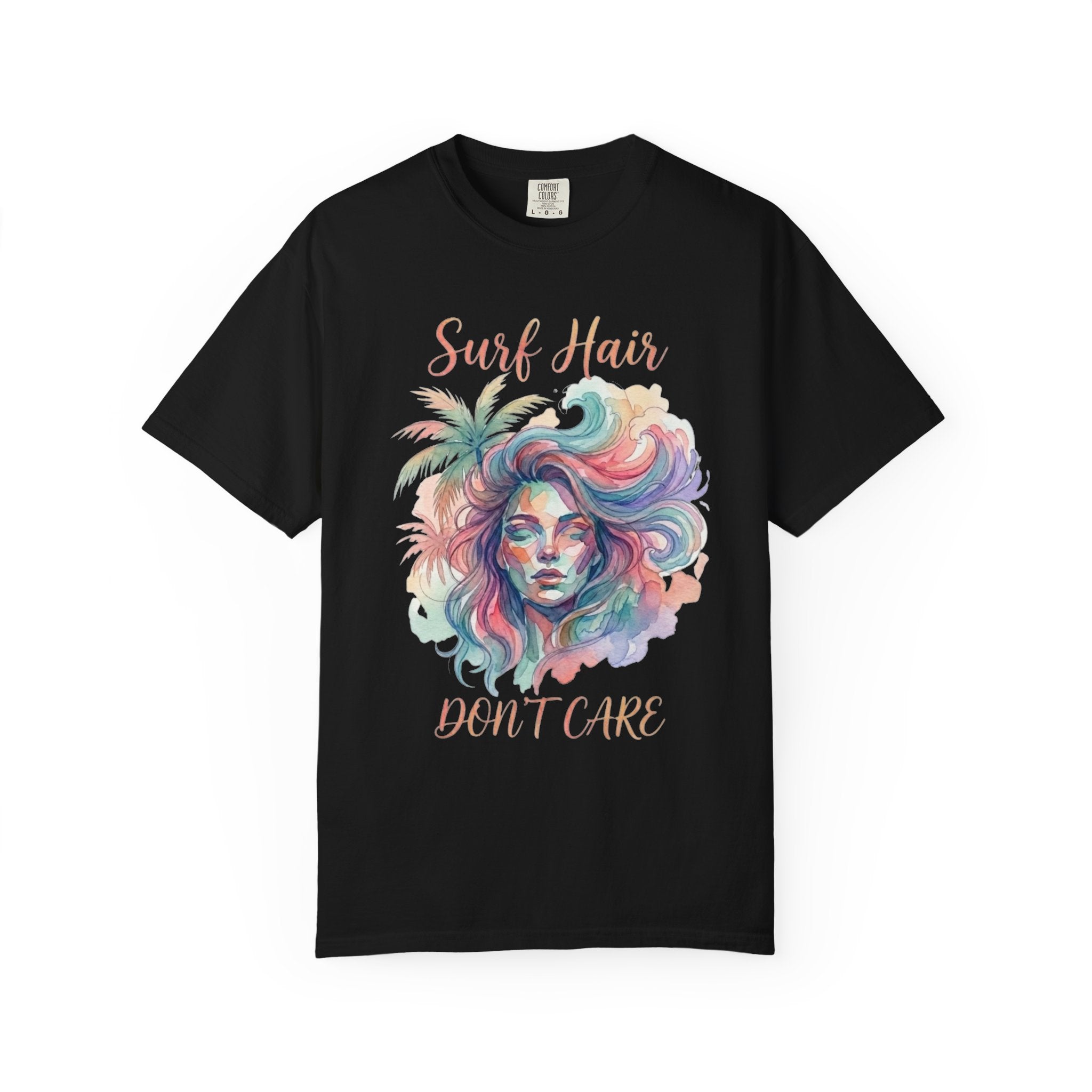 Surf Hair Don’t Care Watercolor T-Shirt