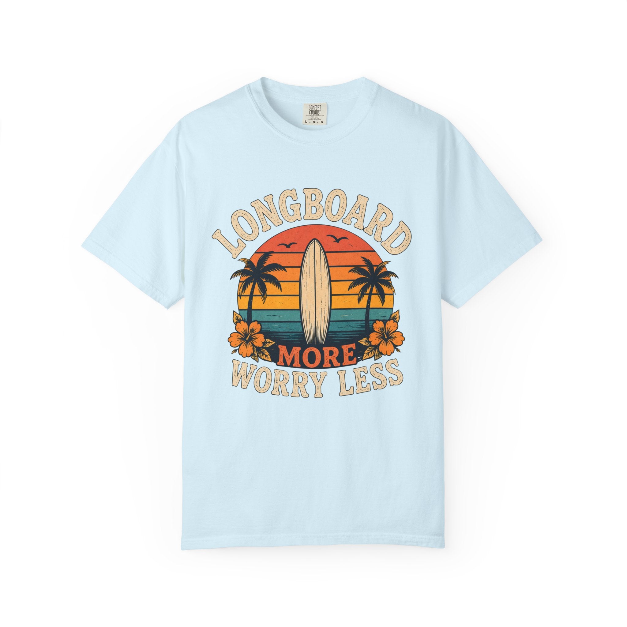 Longboard More Worry Less Retro T-Shirt