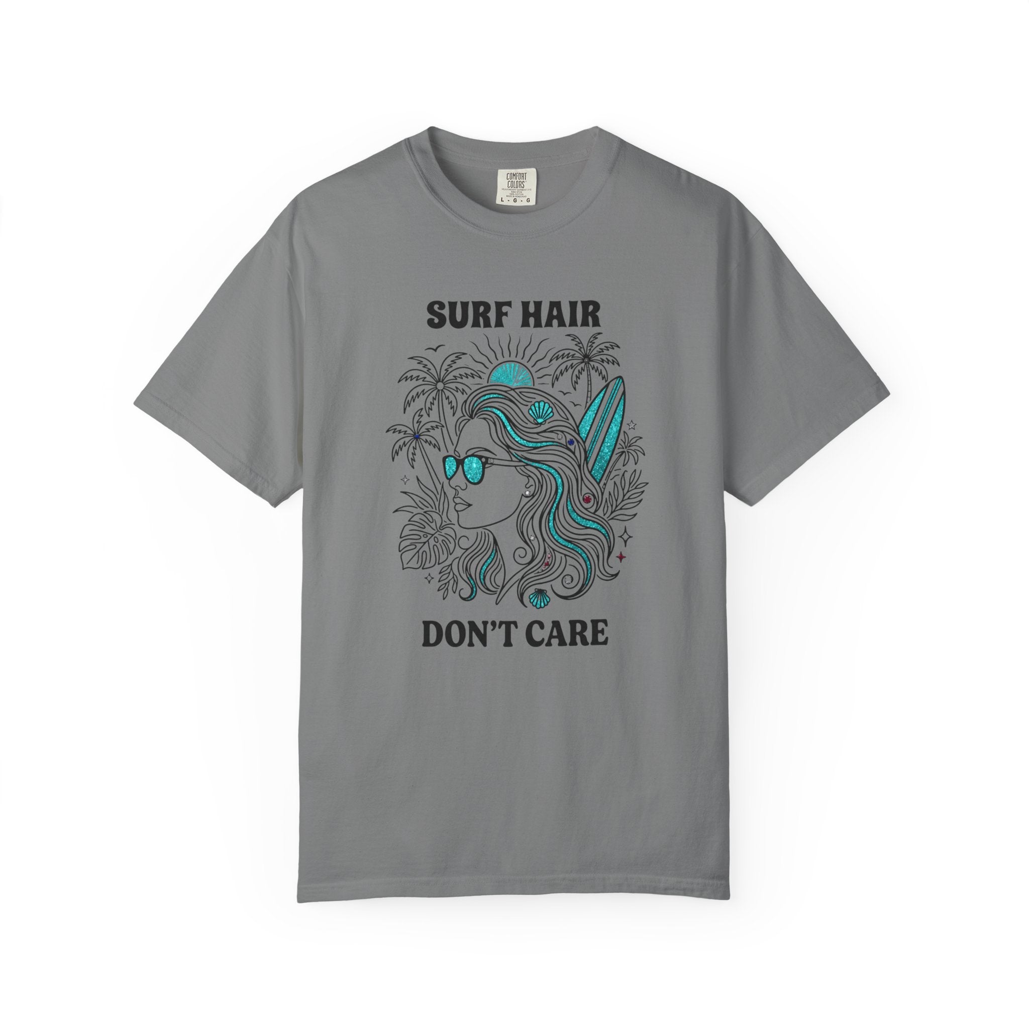 Surf Hair Don't Care Sparkly T-Shirt