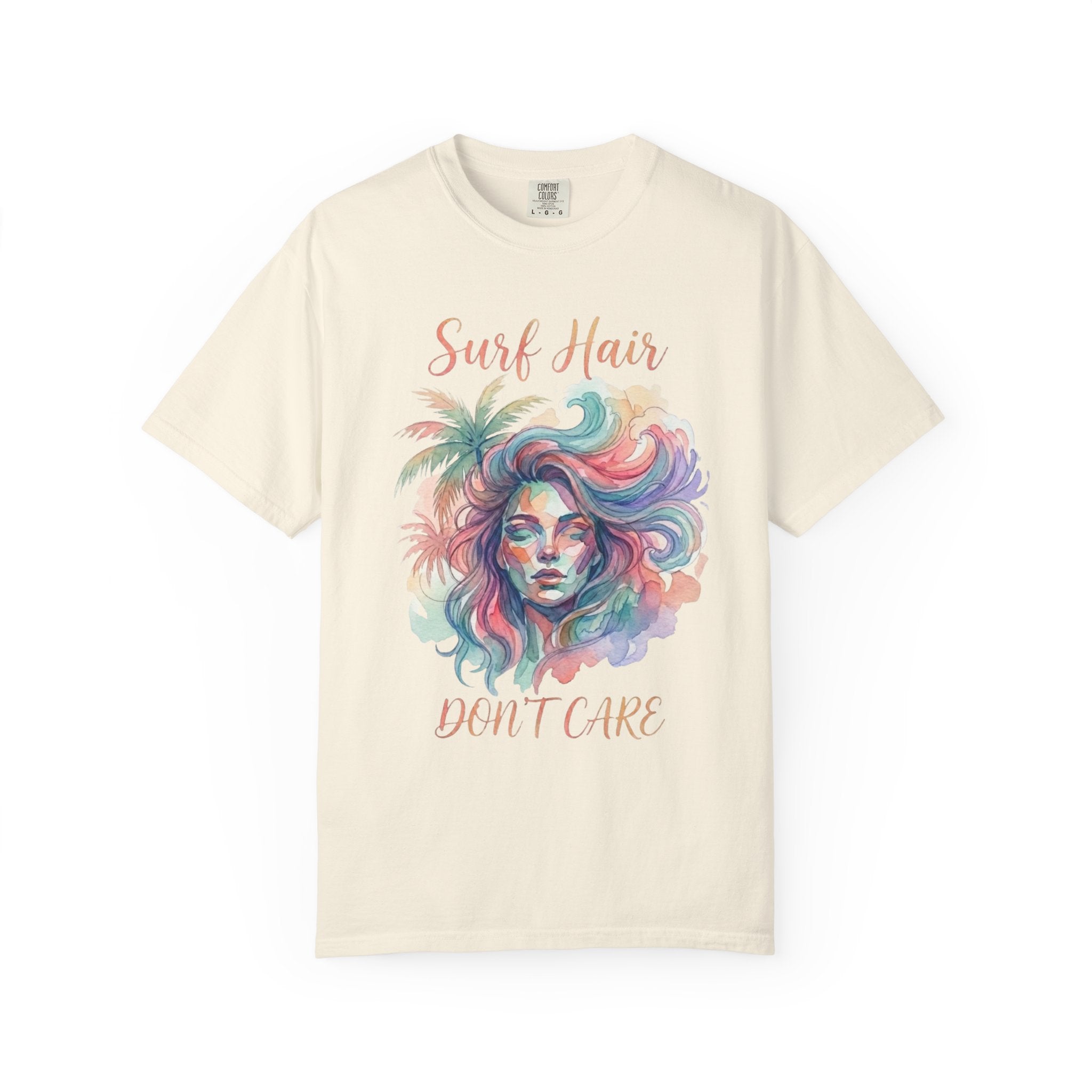 Surf Hair Don’t Care Watercolor T-Shirt