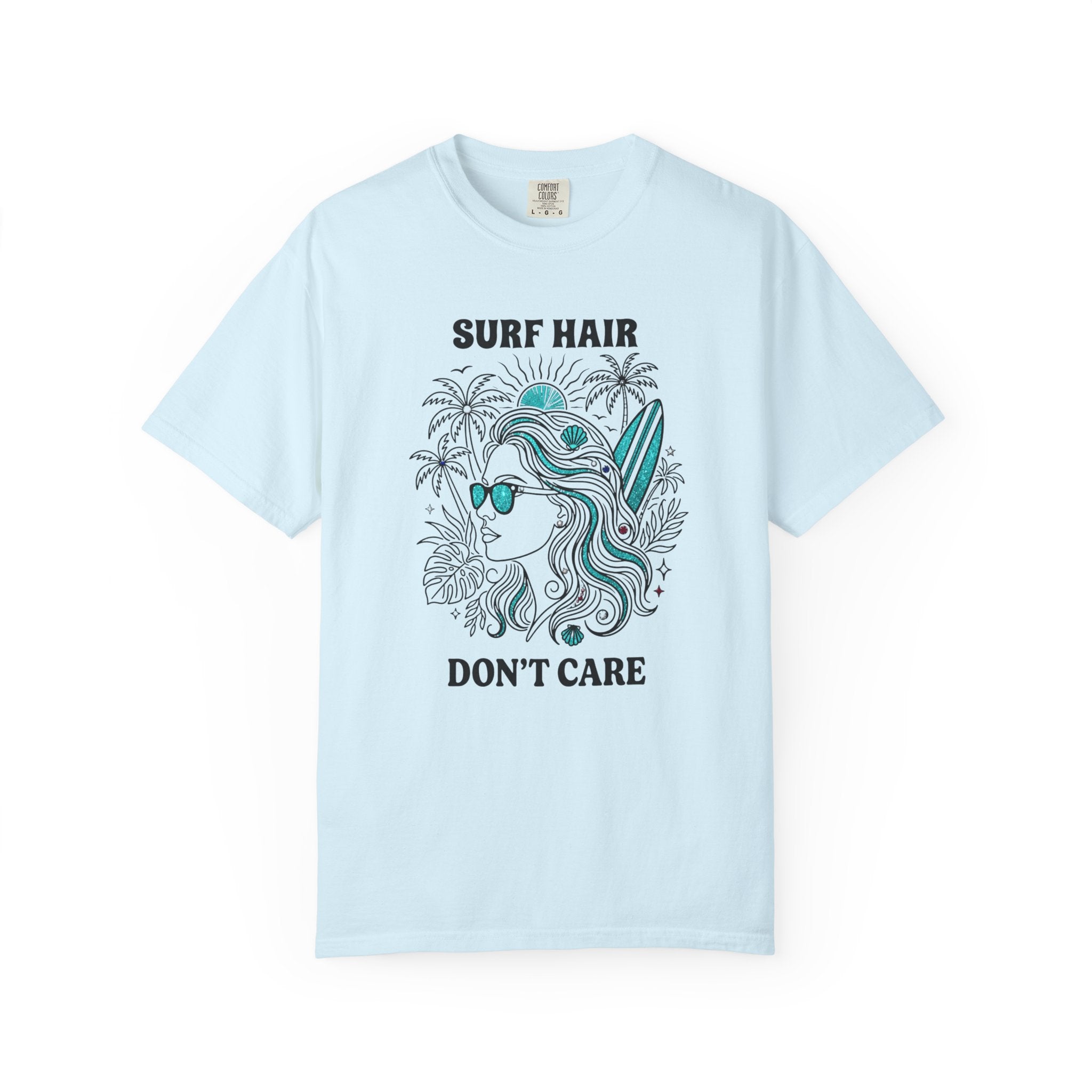 Surf Hair Don't Care Sparkly T-Shirt
