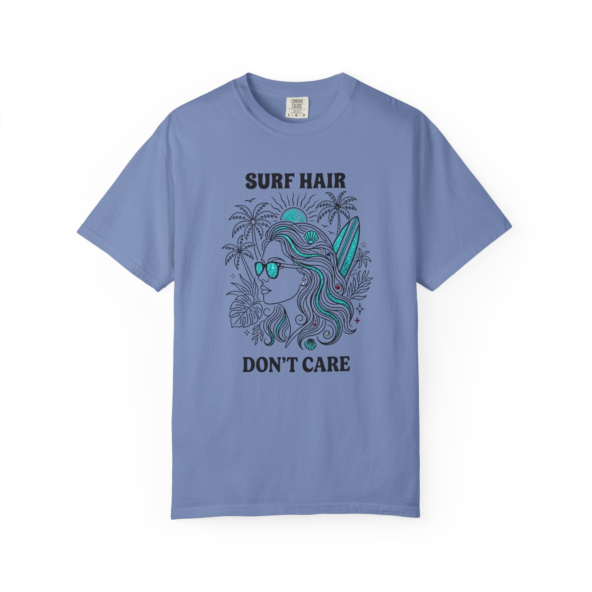 Surf Hair Don't Care Sparkly T-Shirt