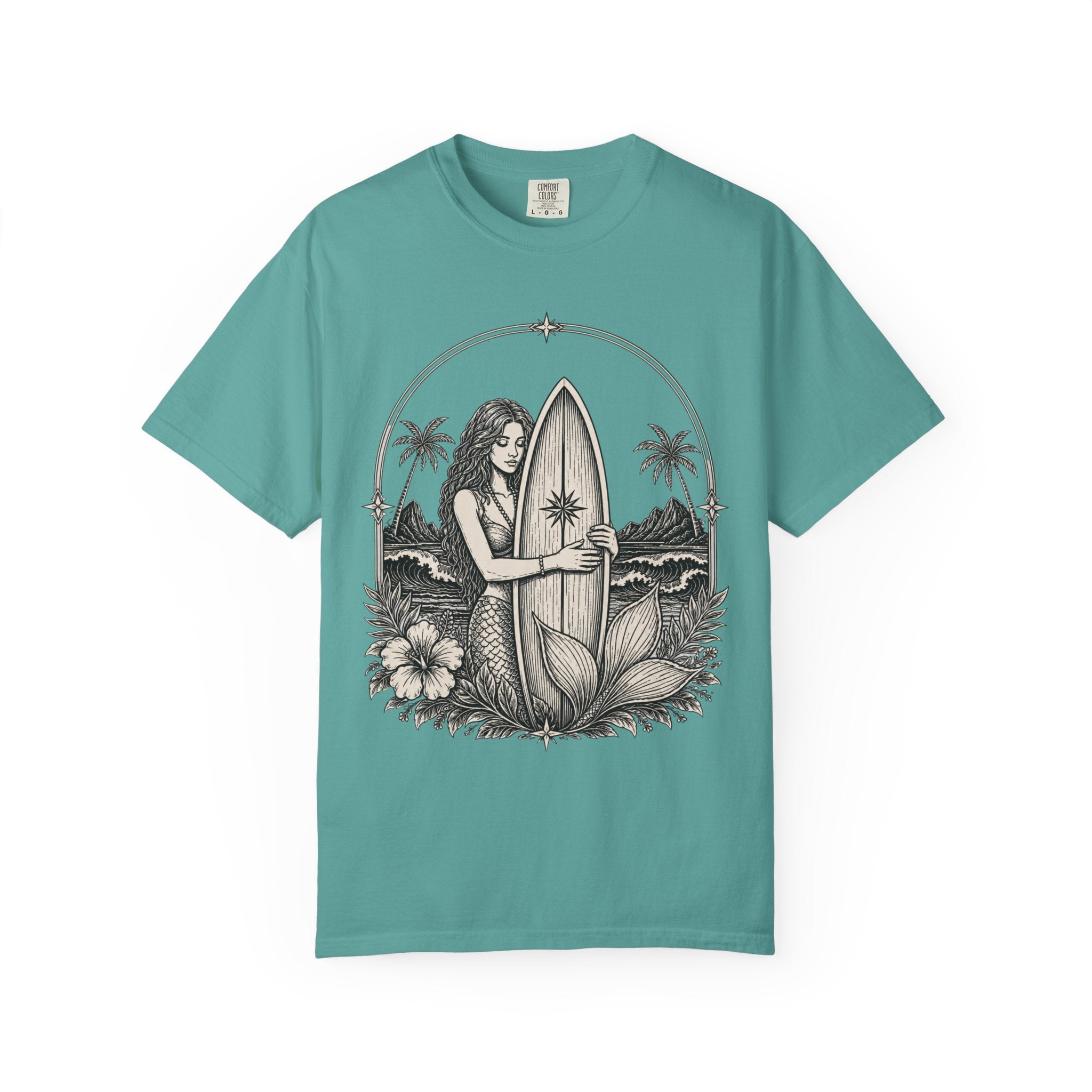 Mermaid Loves Her Surfboard T-Shirt