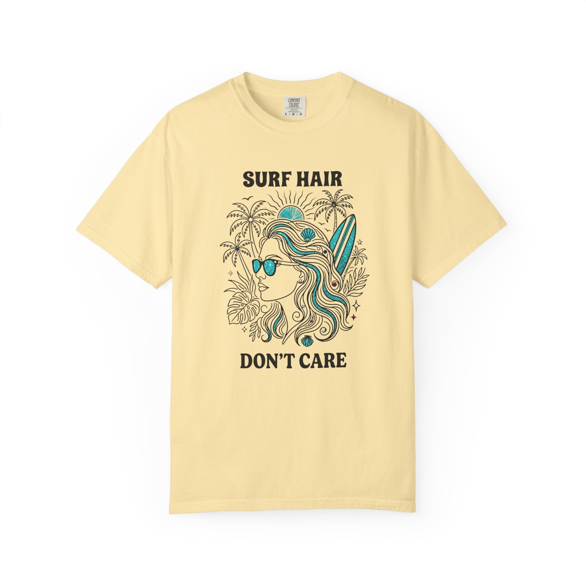 Surf Hair Don't Care Sparkly T-Shirt