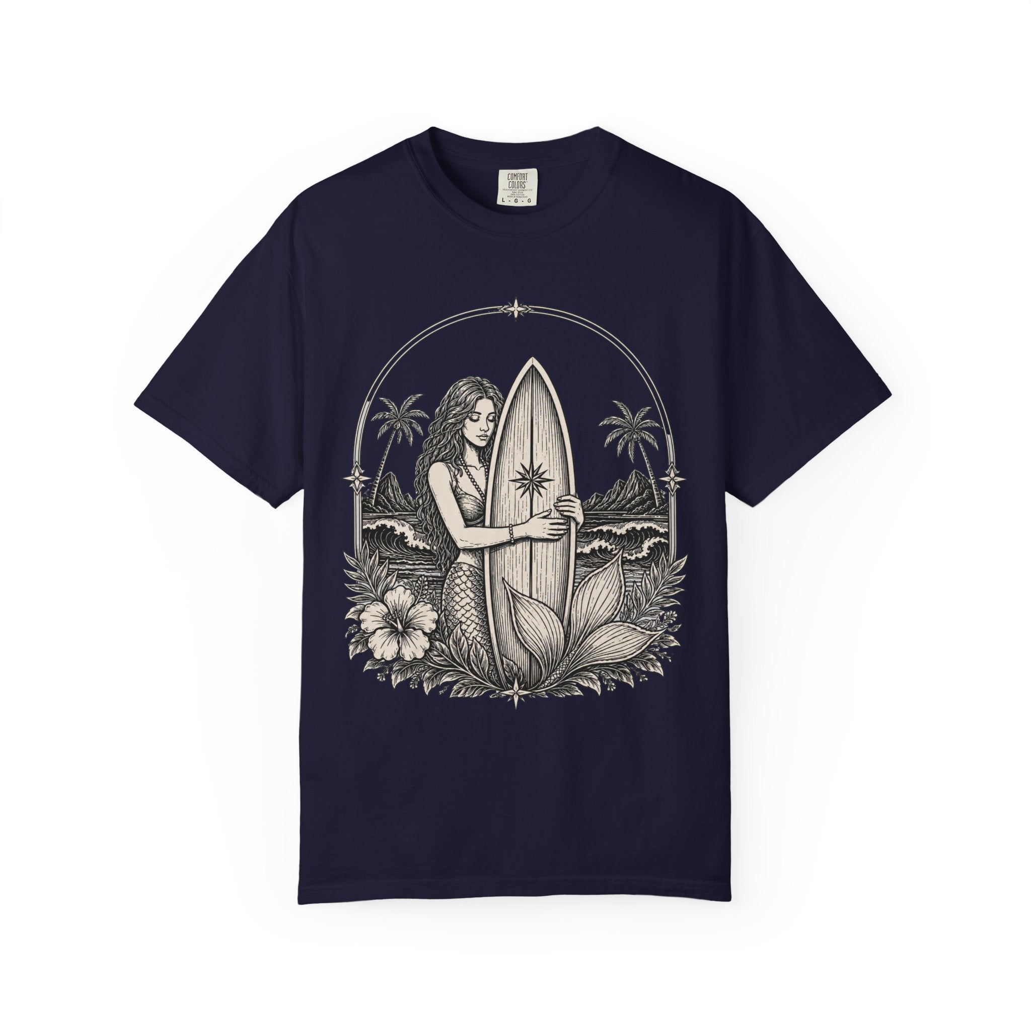 Mermaid Loves Her Surfboard T-Shirt