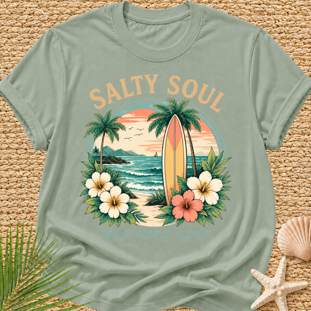 Salty Soul Sunset Isla Surf Club T-Shirt