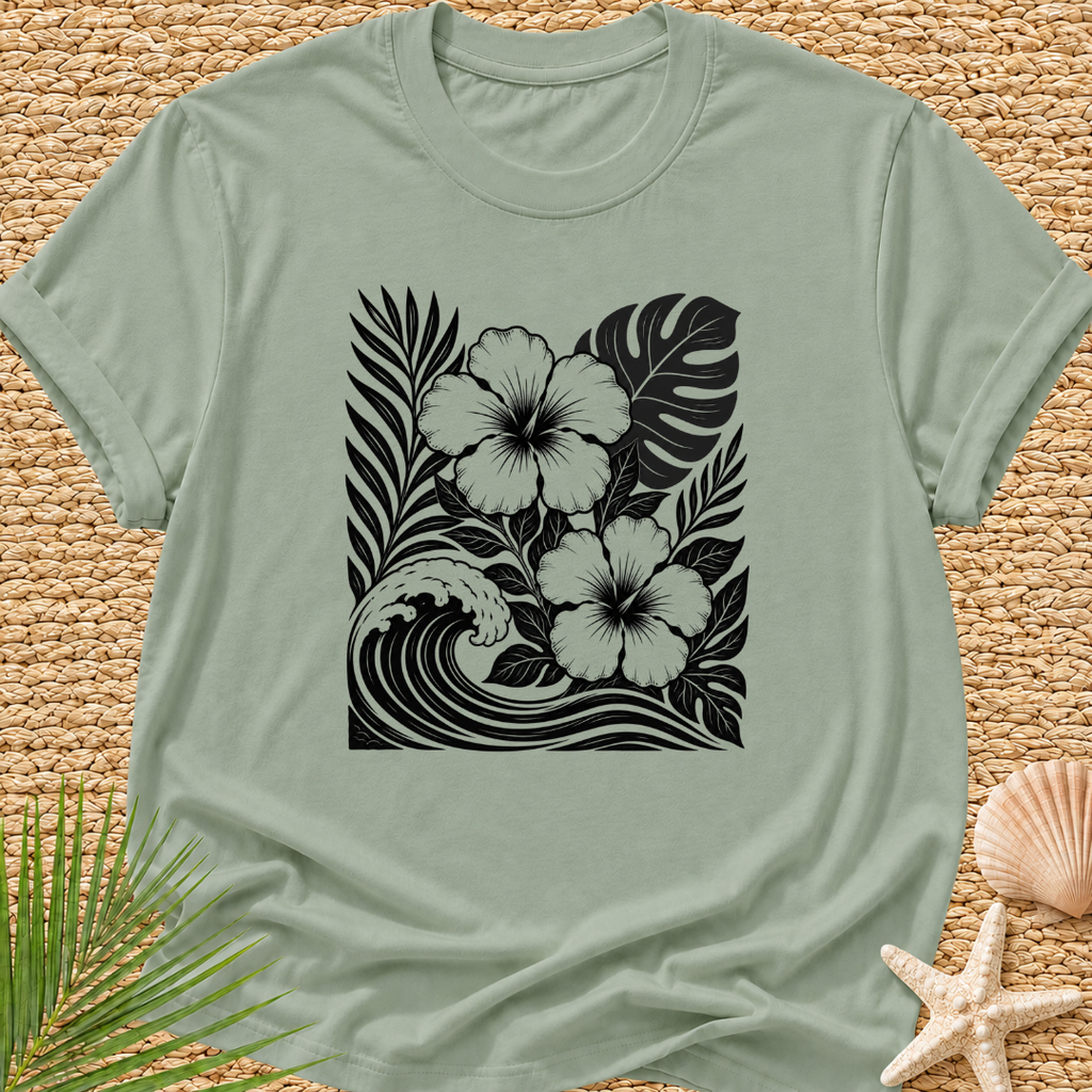 Tropical Wave Collage T-Shirt