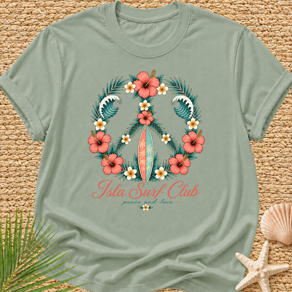 Isla Surf Club Peace And Love Surf T-Shirt