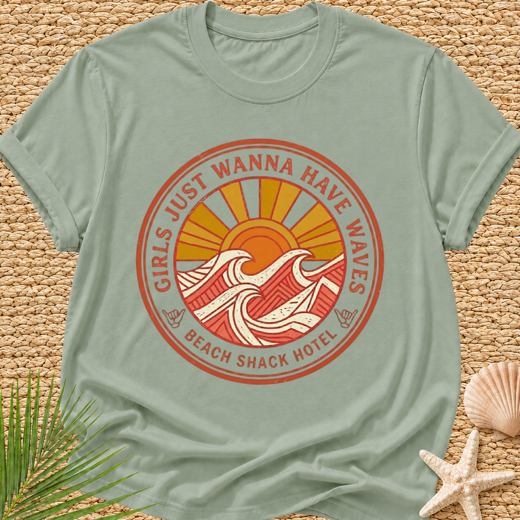 Beach Shack Hotel (girls just wanna have waves) T-Shirt