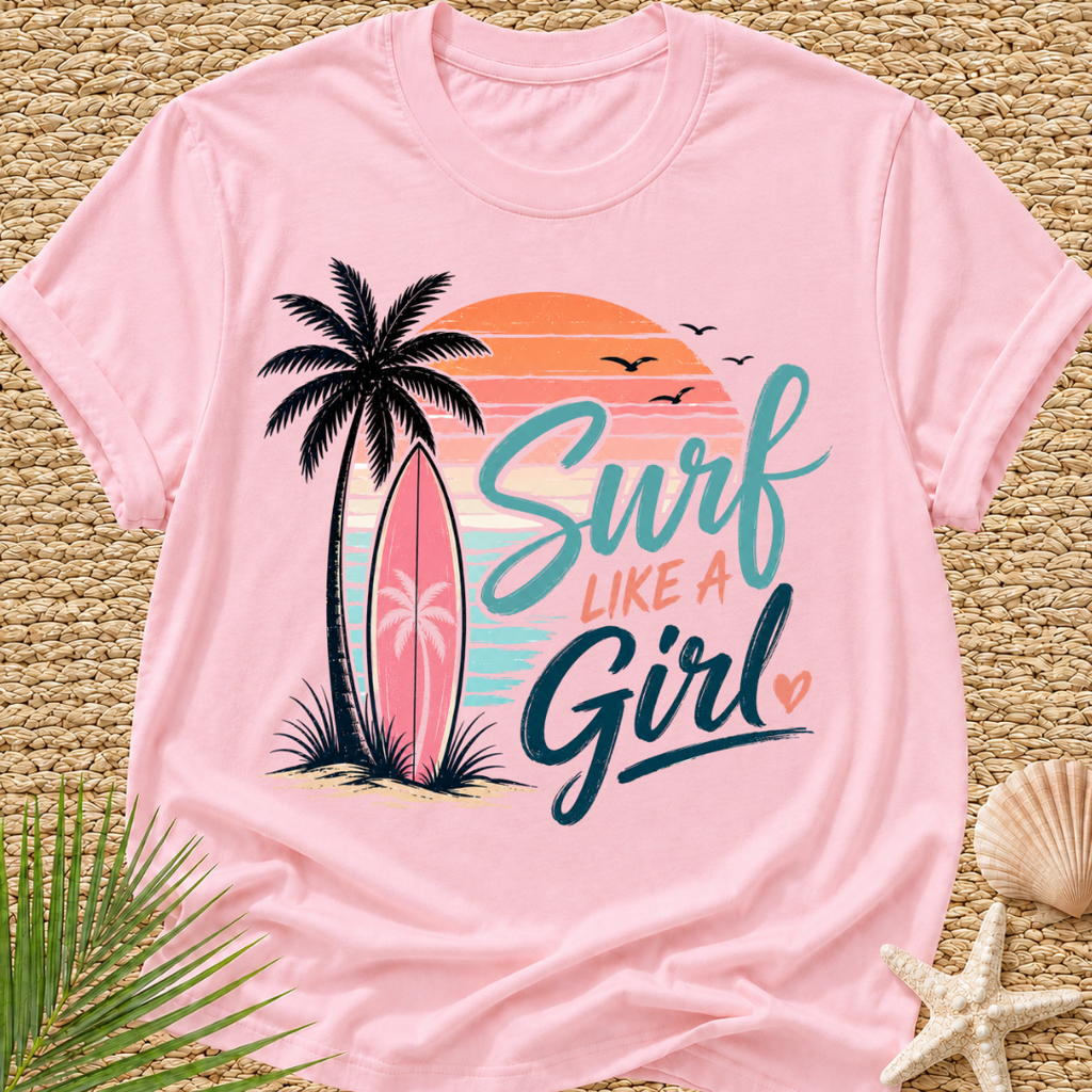Surf Like a Girl (Sunset) T-Shirt