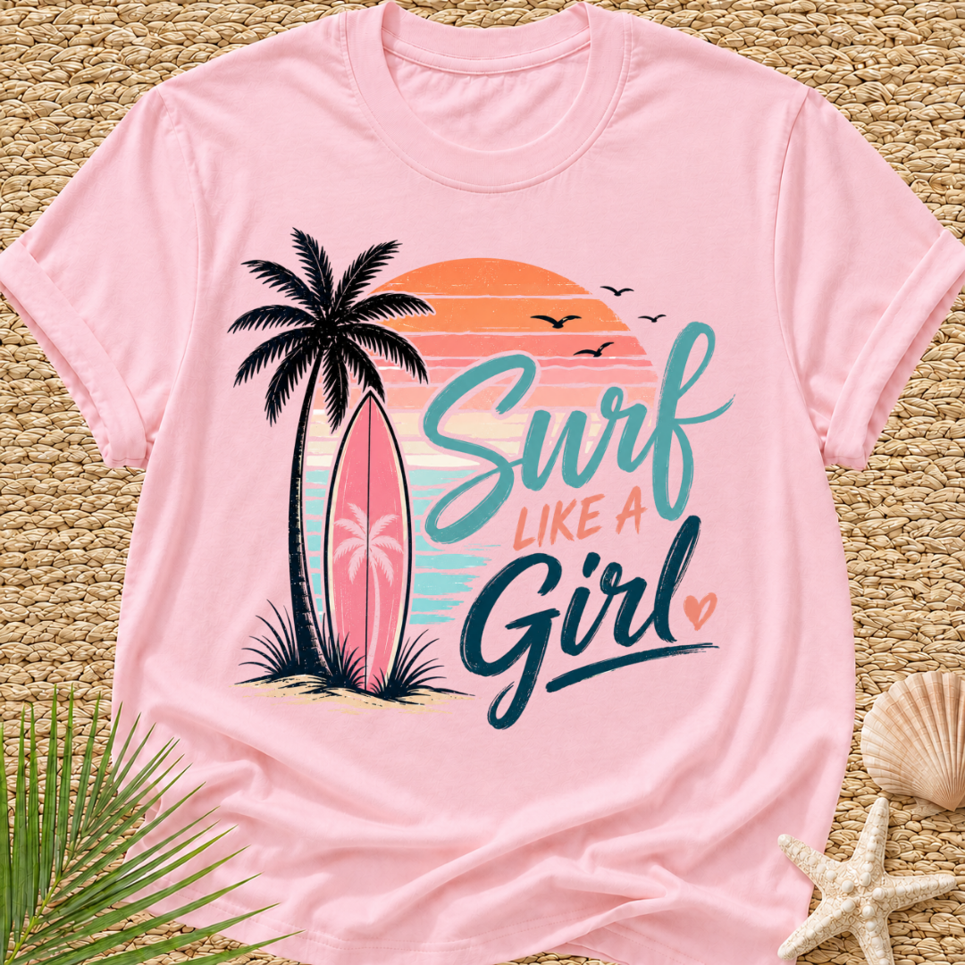 Surf Like a Girl (Sunset) T-Shirt