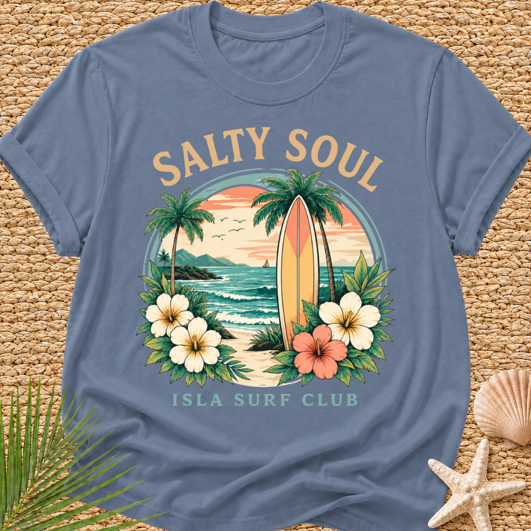 Salty Soul Sunset Isla Surf Club T-Shirt