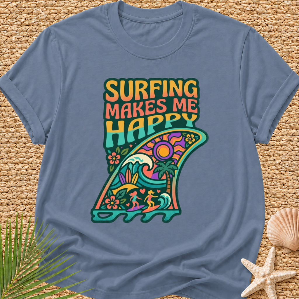 Surfing Makes Me Happy T-Shirt