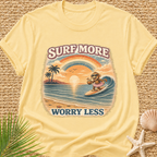Surf More Worry Less Surf Monkey T-Shirt