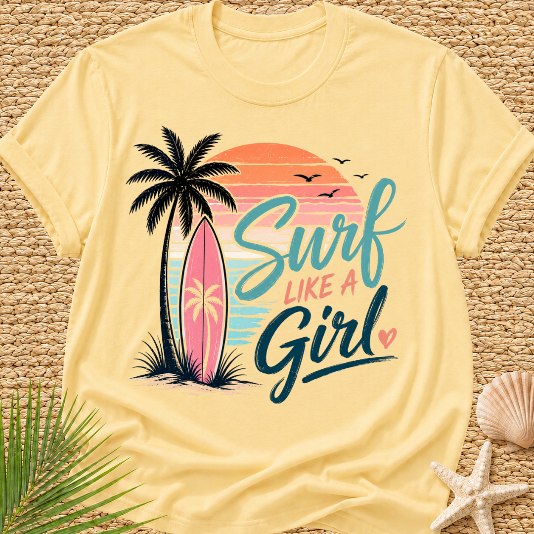 Surf Like a Girl (Sunset) T-Shirt