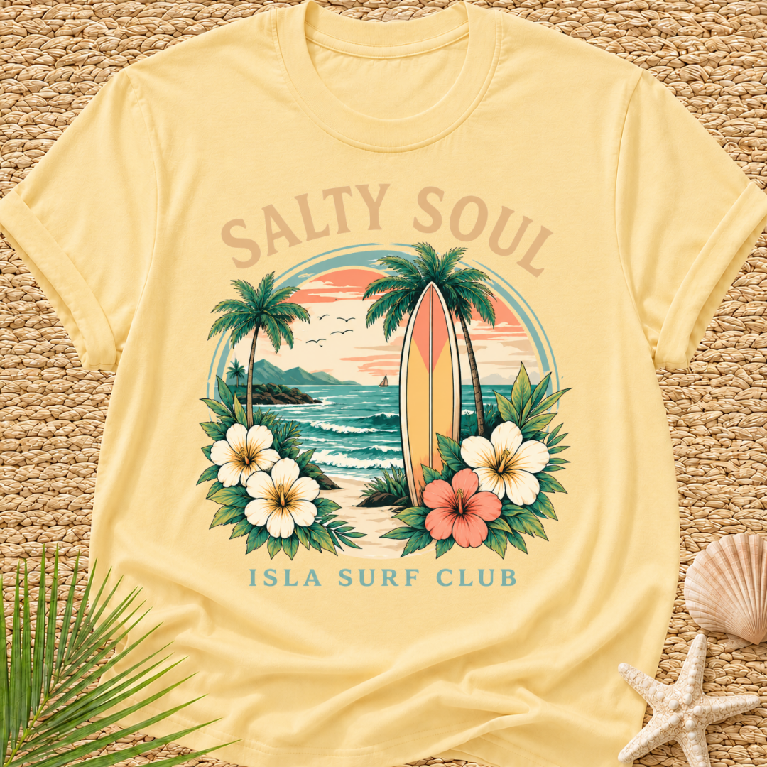 Salty Soul Sunset Isla Surf Club T-Shirt