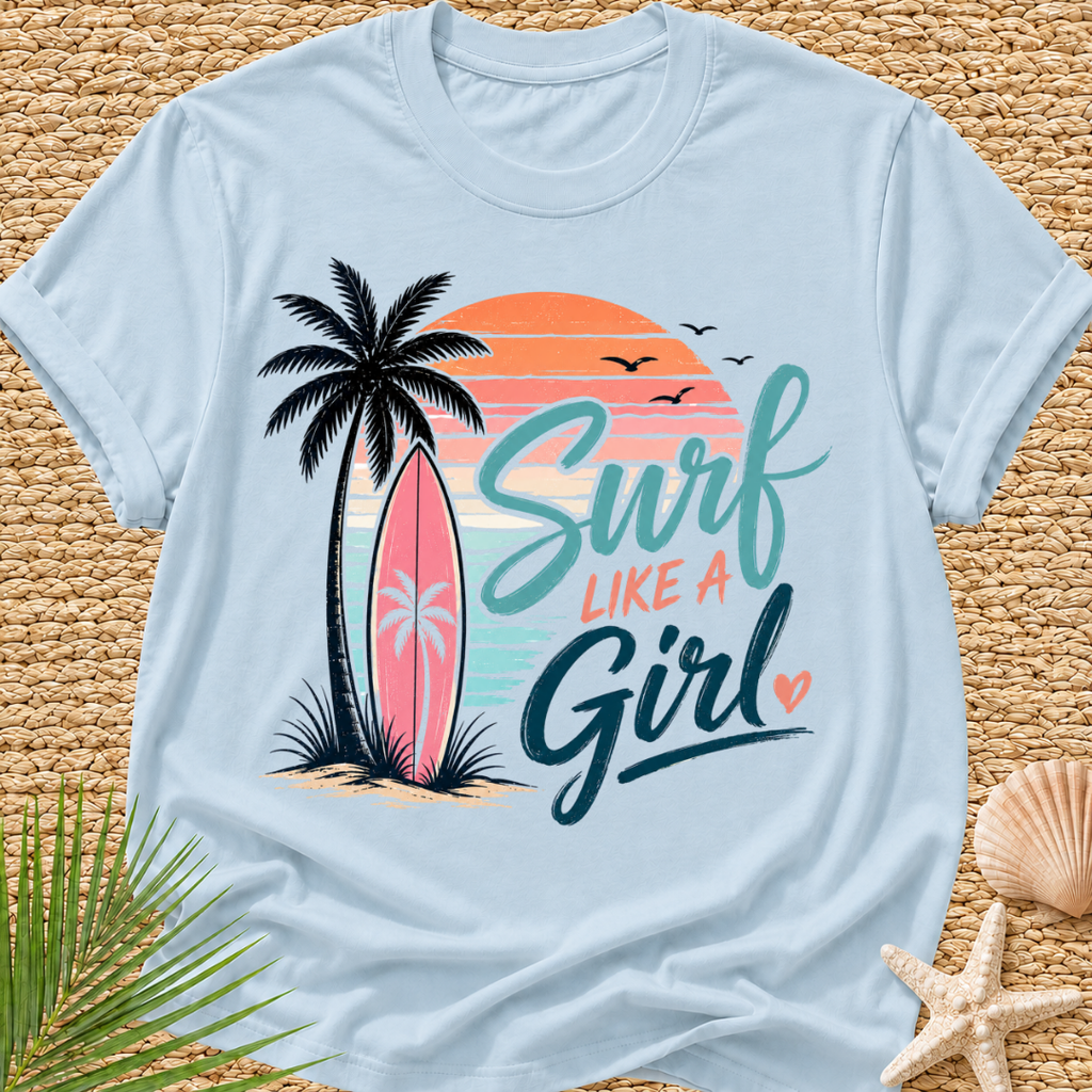 Surf Like a Girl (Sunset) T-Shirt