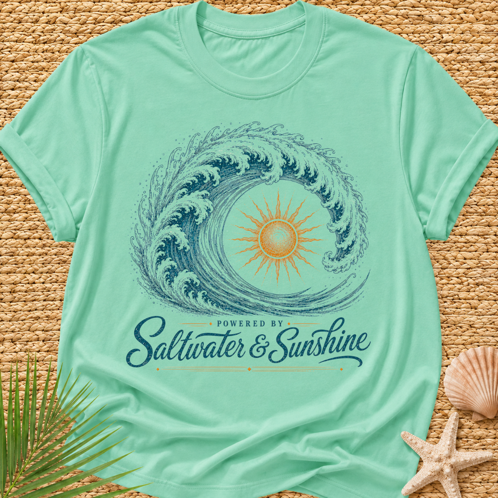 Powered By Saltwater & Sunshine T-Shirt
