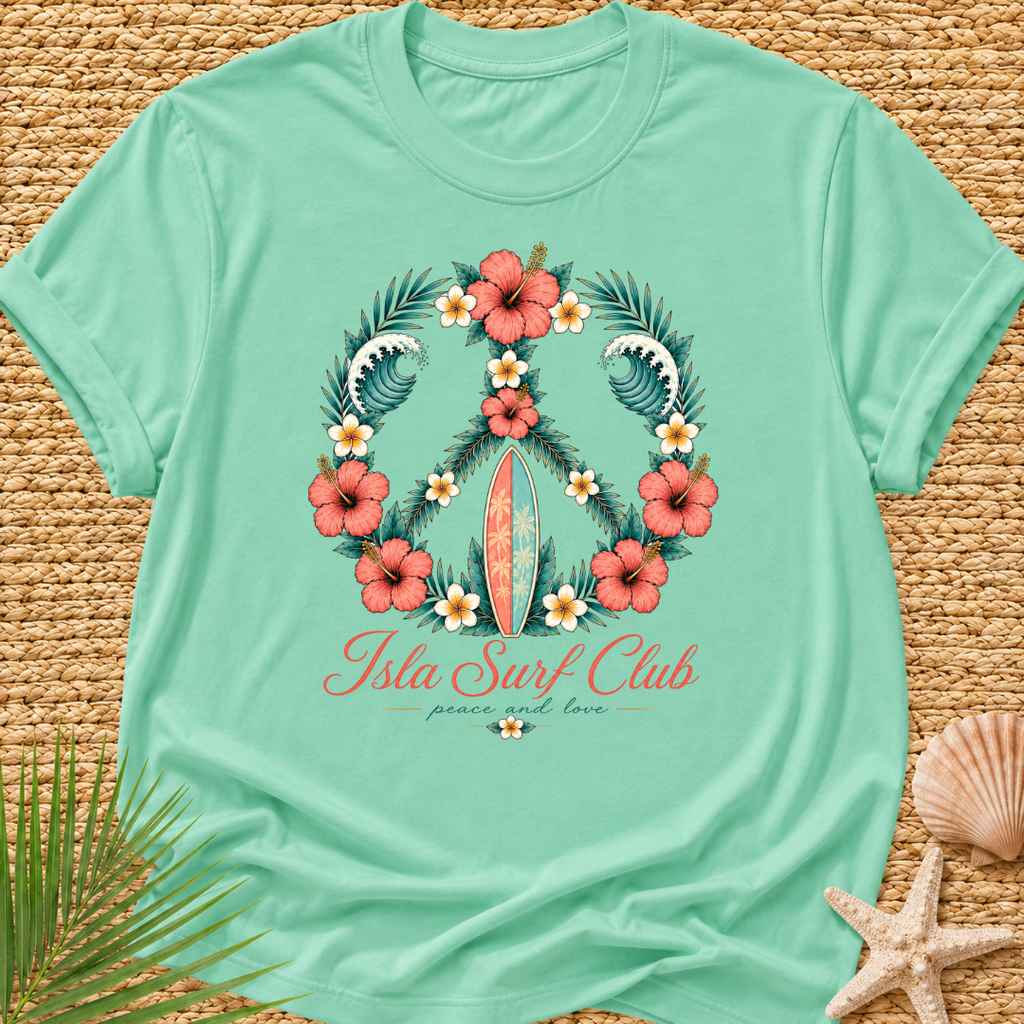 Isla Surf Club Peace And Love Surf T-Shirt