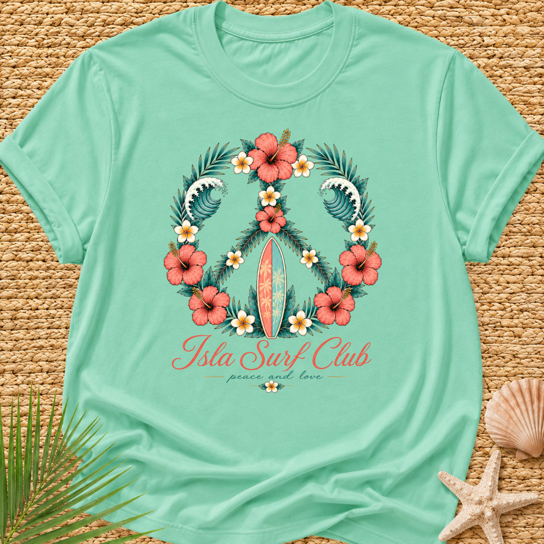 Isla Surf Club Peace And Love Surf T-Shirt