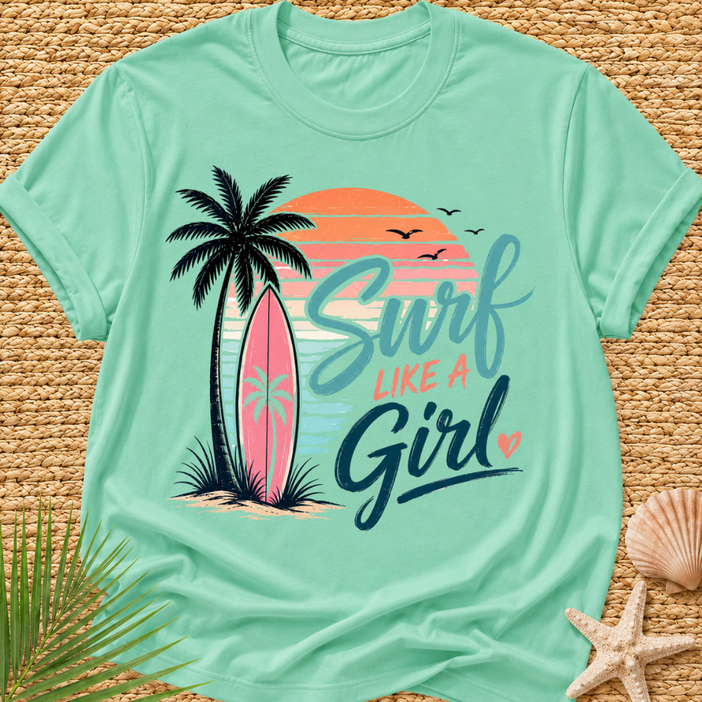 Surf Like a Girl (Sunset) T-Shirt