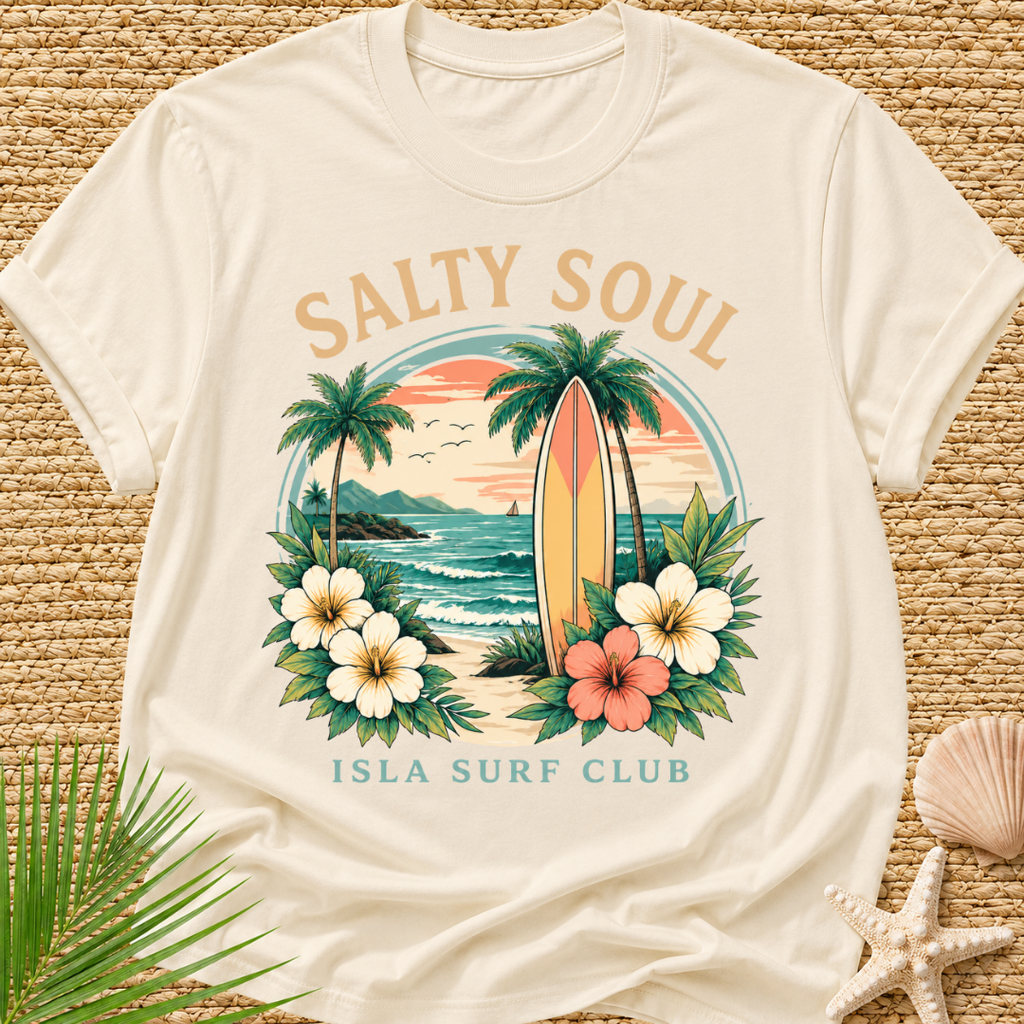 Salty Soul Sunset Isla Surf Club T-Shirt
