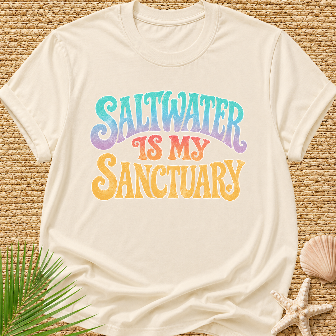 Saltwater Is My Sanctuary Surf T-Shirt