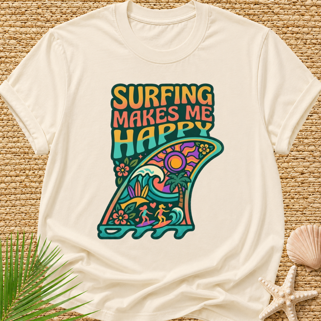Surfing Makes Me Happy T-Shirt