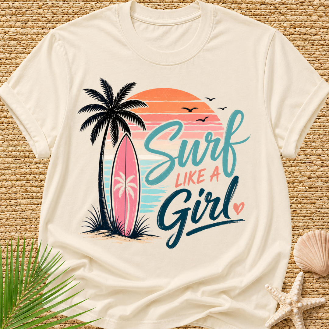 Surf Like a Girl (Sunset) T-Shirt