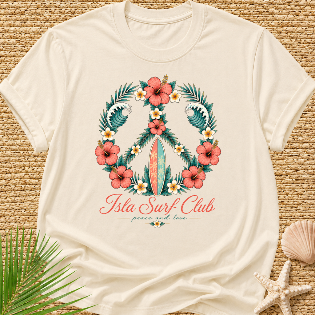 Isla Surf Club Peace And Love Surf T-Shirt
