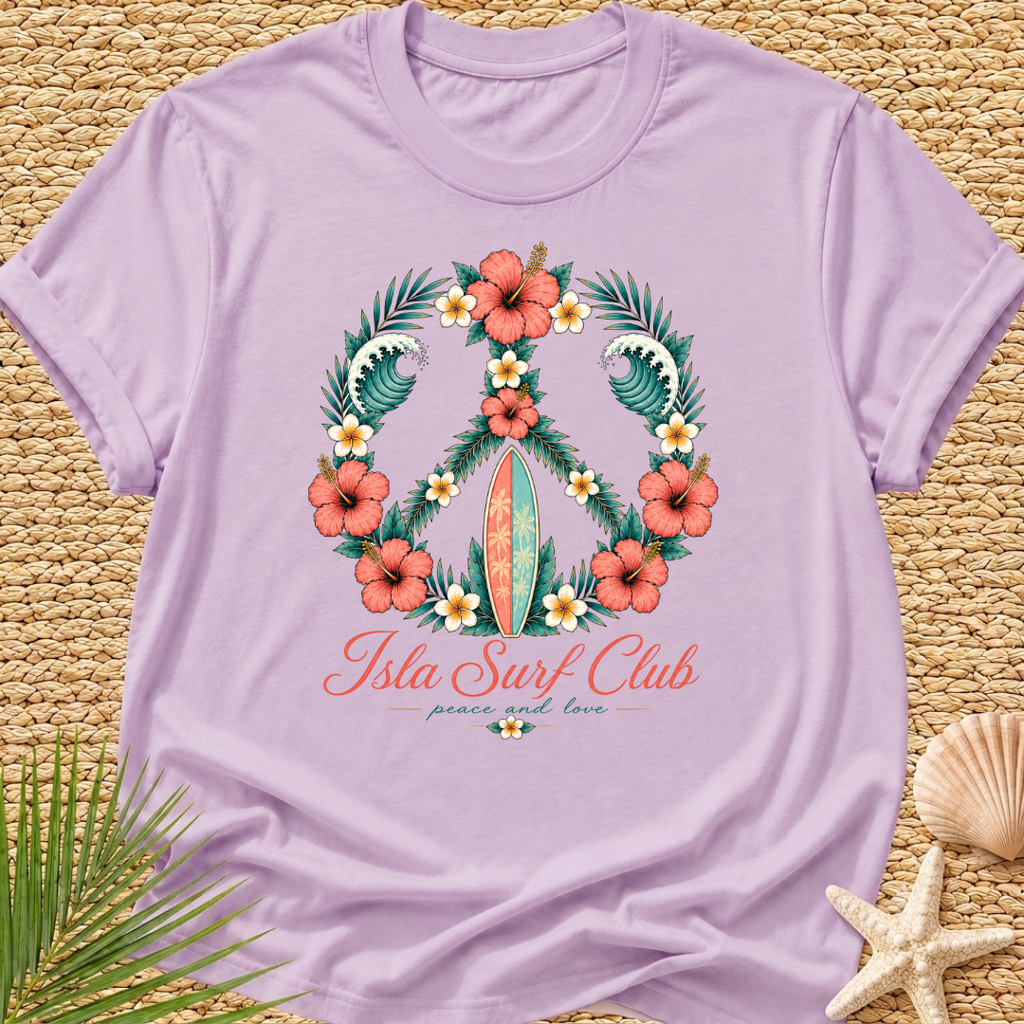 Isla Surf Club Peace And Love Surf T-Shirt