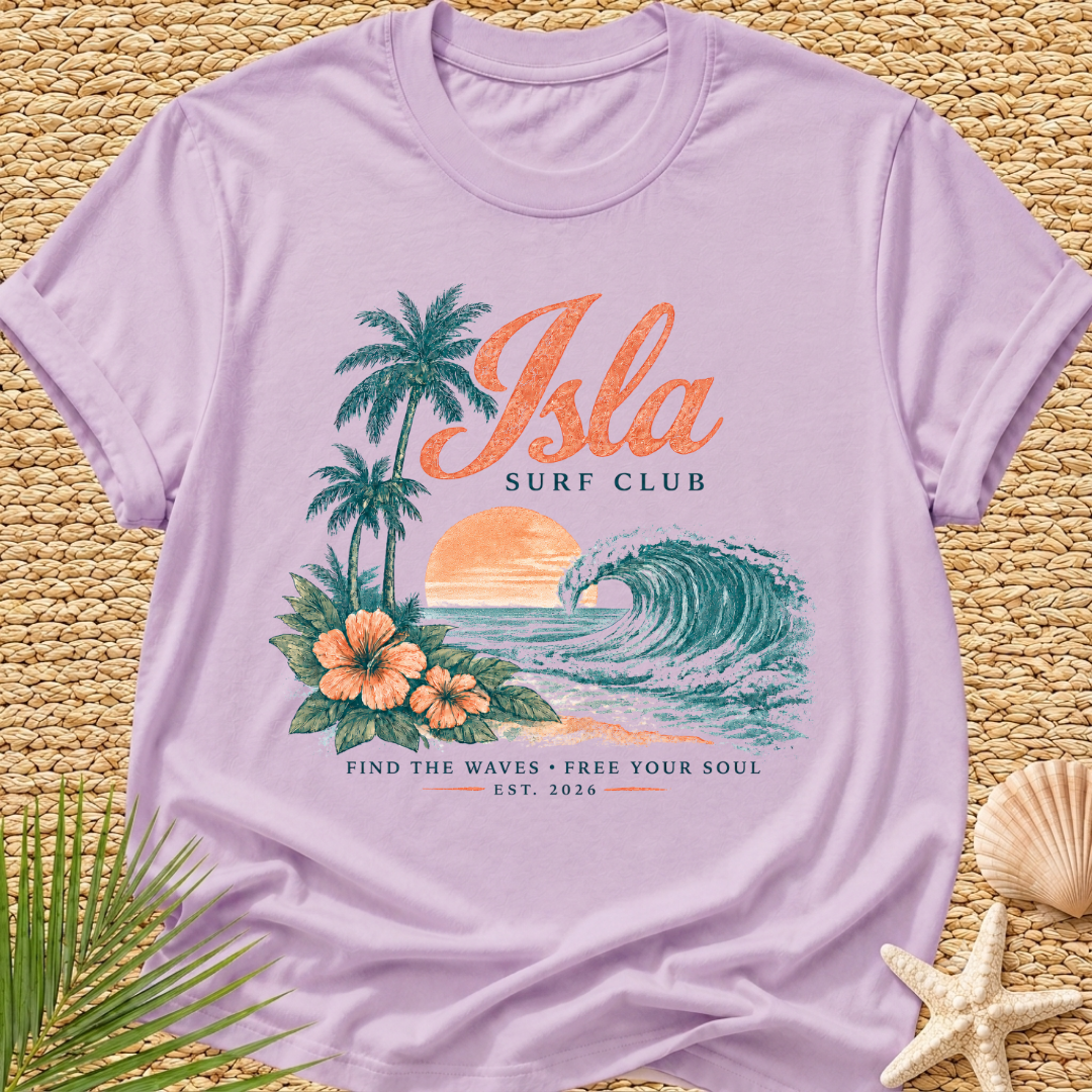 Isla Surf Club (find the waves * free your soul) T-Shirt